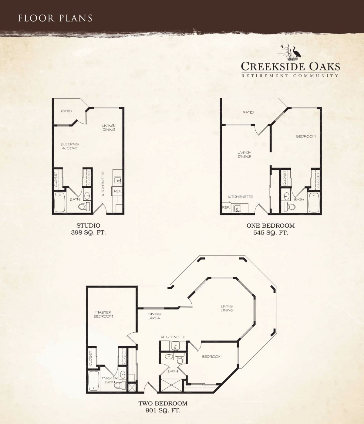 Blueprints of a multi-level residential building with detailed room layouts.