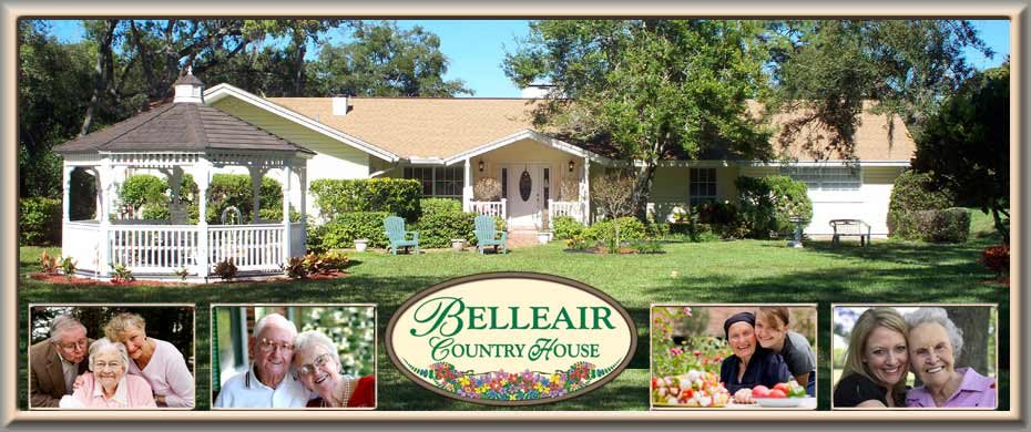 A view of the Belleair Country House surrounded by a well-maintained garden.