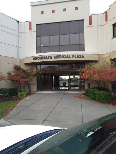 Entrance of the medical plaza showcasing a welcoming front.