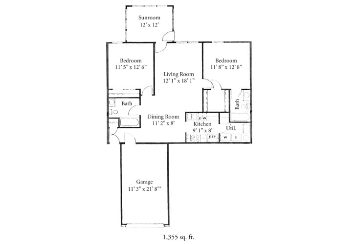 A floor plan depicting the layout of a house, including rooms and measurements.