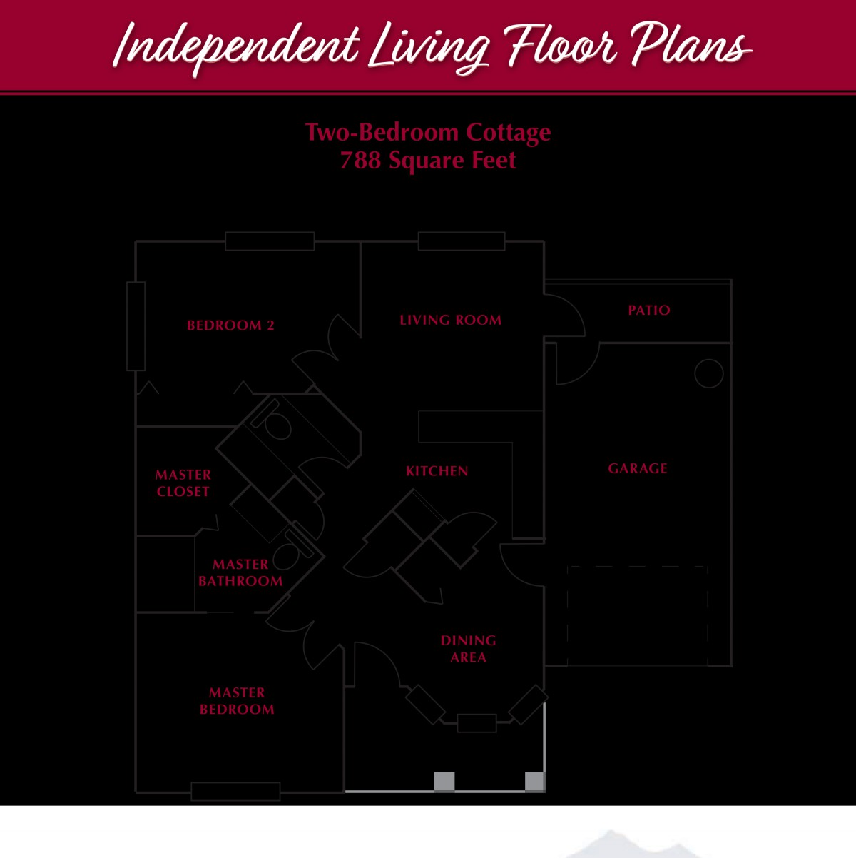 Independent Living Floor Plan with labeled room areas.
