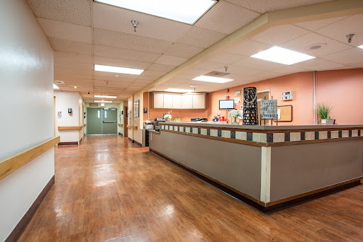 A welcoming view of the reception area in a healthcare facility.
