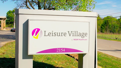 Signage for Leisure Village, a residential community.