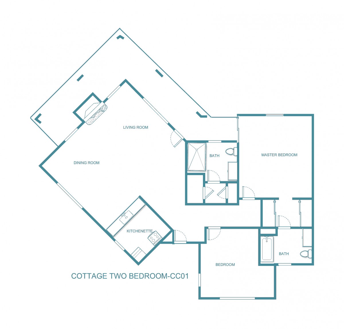 A detailed floor plan of a house layout.