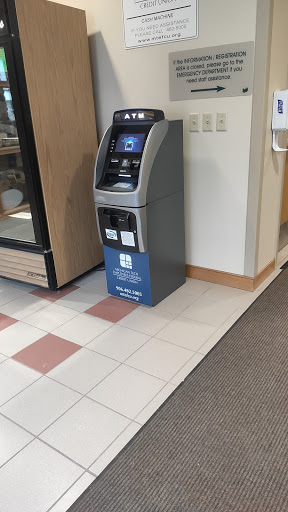 An ATM located indoors, ready for use.