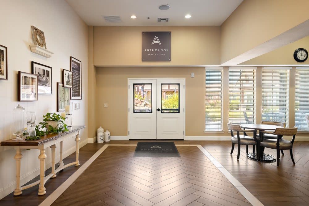 A welcoming lobby with modern decor and abundant natural light.