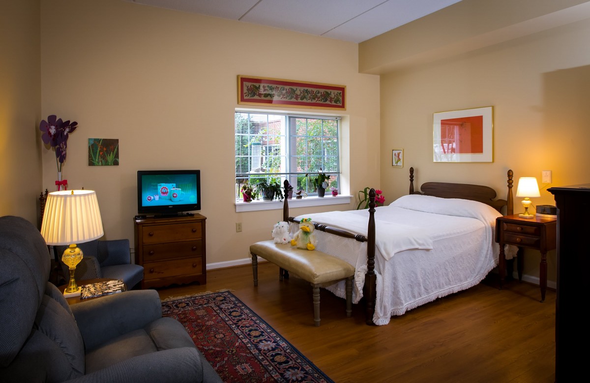 A cozy bedroom with a comfortable bed, a television, and a window with natural light.