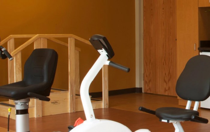 An exercise bike in a fitness room.