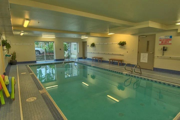 A serene indoor swimming pool area designed for relaxation and fitness.