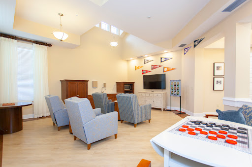 A cozy and modern living room setup with comfortable seating and a welcoming ambiance.