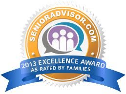 SeniorAdvisor.com 2013 Excellence Award Seal