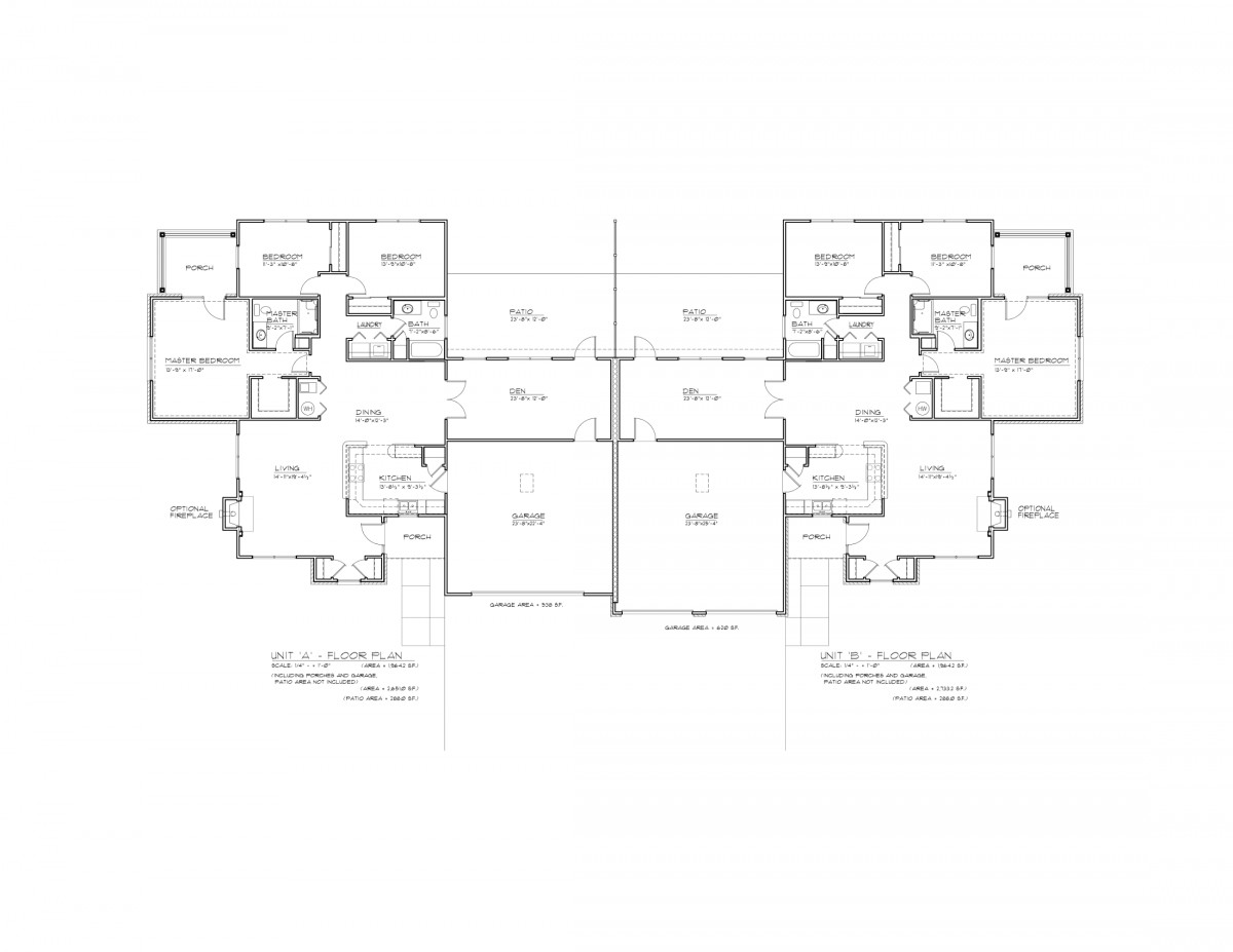 A detailed architectural floor plan showcasing the layout of multiple rooms in a building.
