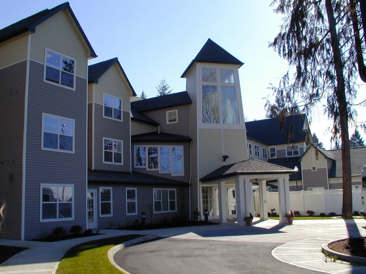 A modern residential apartment building with a distinctive architectural design.