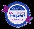 Certified Senior Helpers badge for the Senior Gems program.