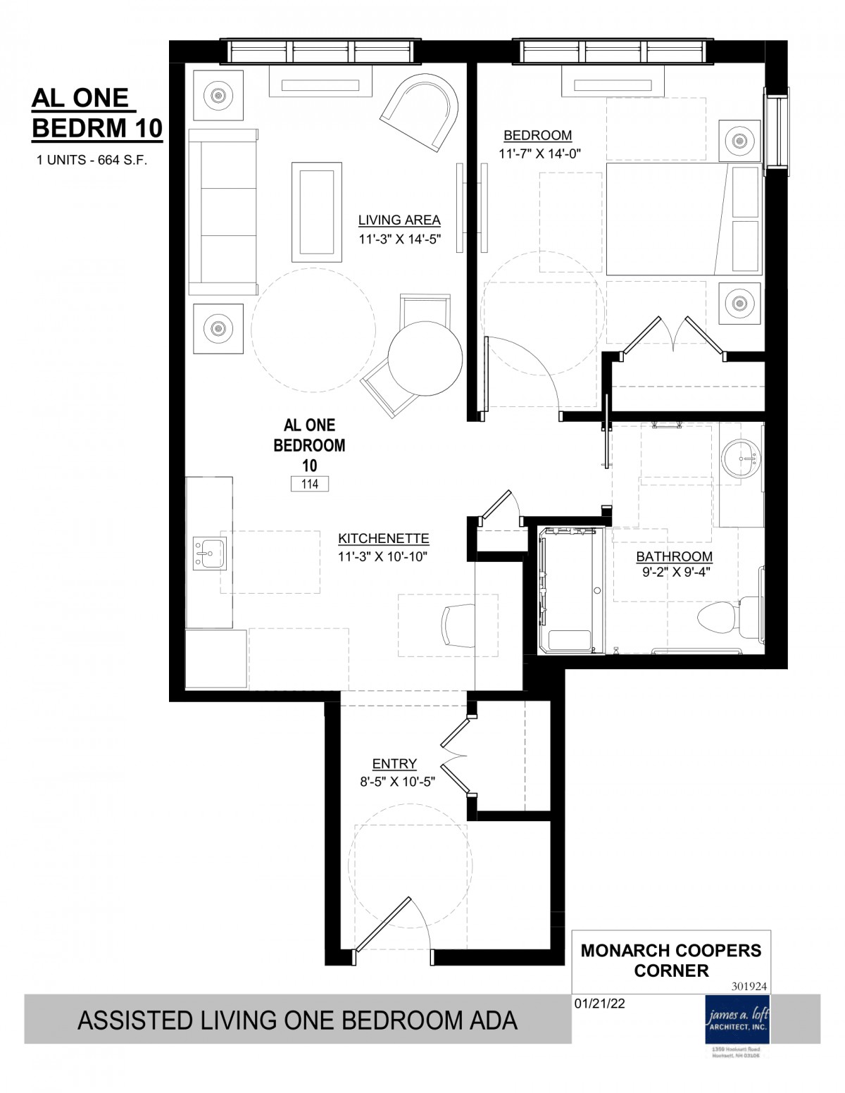 A detailed floor plan of an apartment showing various rooms and features.