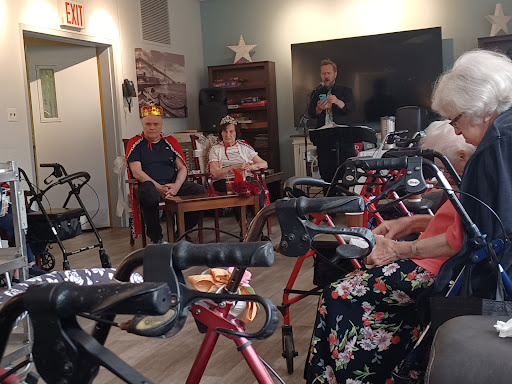 Seniors enjoying a community gathering at a local center.