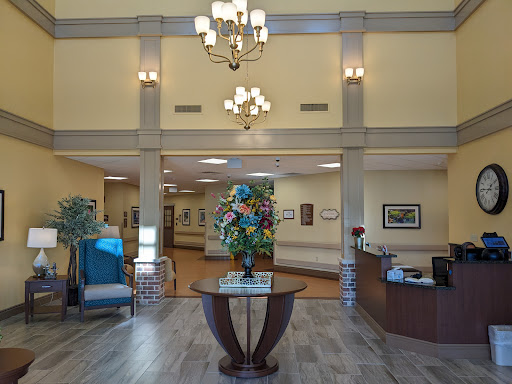 A welcoming lobby area featuring modern decor and bright lighting.