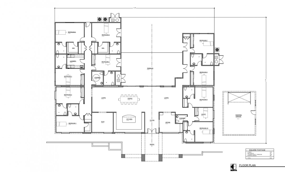 A detailed floor plan displaying the layout of a residential building.