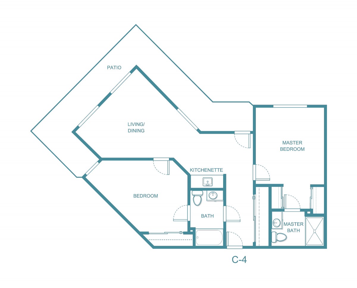 This image shows a detailed floor plan of an apartment, including labeled rooms and layout.