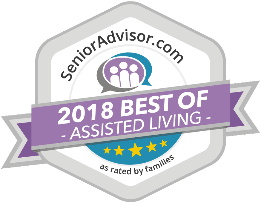 SeniorAdvisor.com 2018 Best of Assisted Living Award Badge