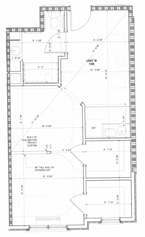 Architectural floor plan depicting room layouts and dimensions.