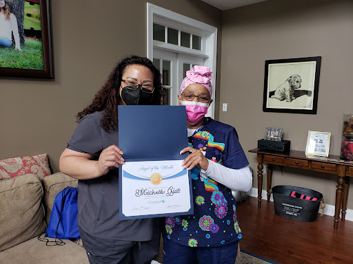 Celebrating an achievement with a certificate in hand!