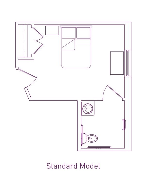 A standard model floor plan layout.