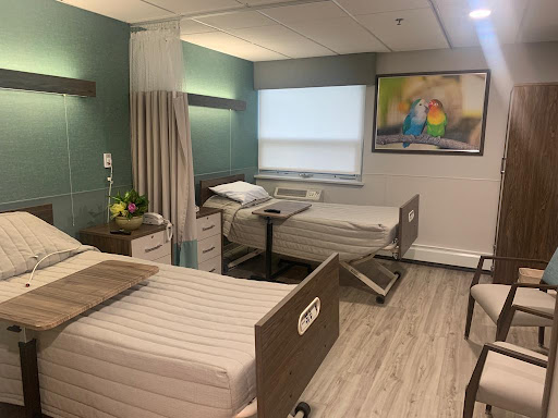 A modern hospital room designed for patient comfort and care.