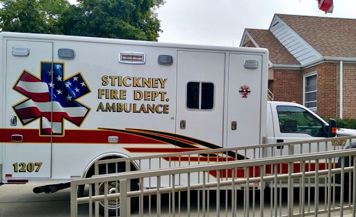An ambulance from the Stickney Fire Department, ready for emergency response.