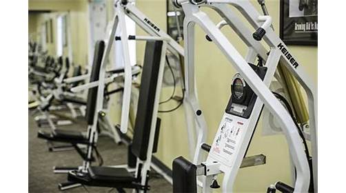 A close-up view of gym exercise machines designed for strength training.
