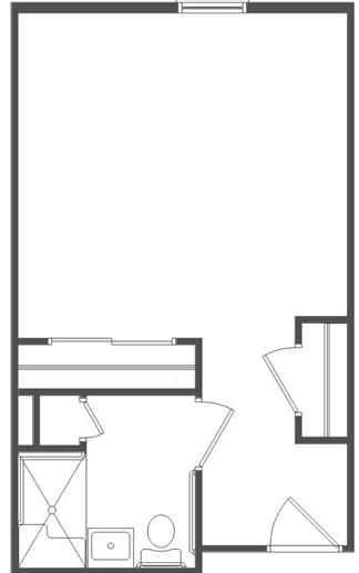 Simple architectural floor plan layout.