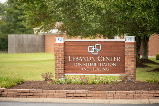The entrance sign for the Lebanon Center for Rehabilitation and Healing.