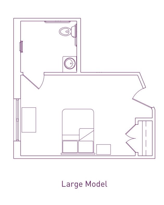 A floor plan illustrating the layout of an apartment unit.