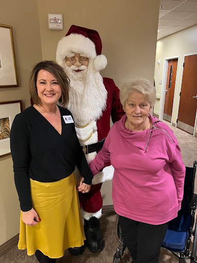 A festive gathering with Santa Claus, capturing the joy of the holiday season.
