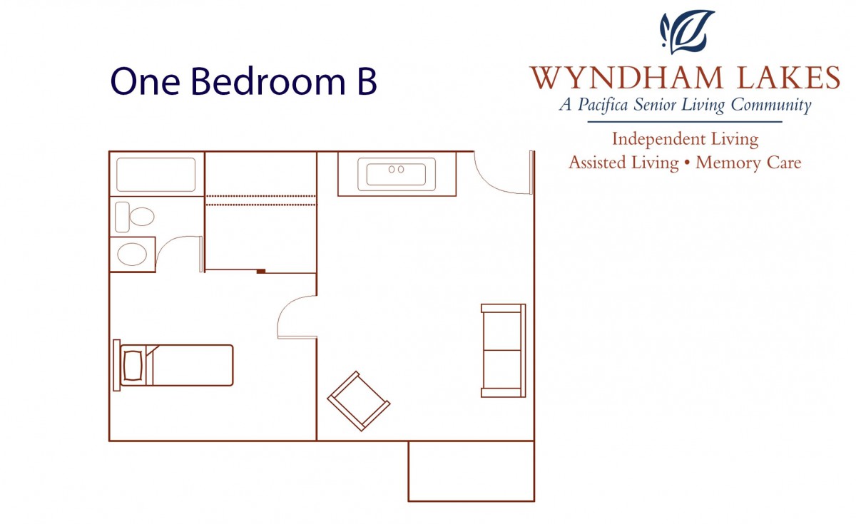 Floor plan of a Suite Bedroom B at Wyndham Residence.