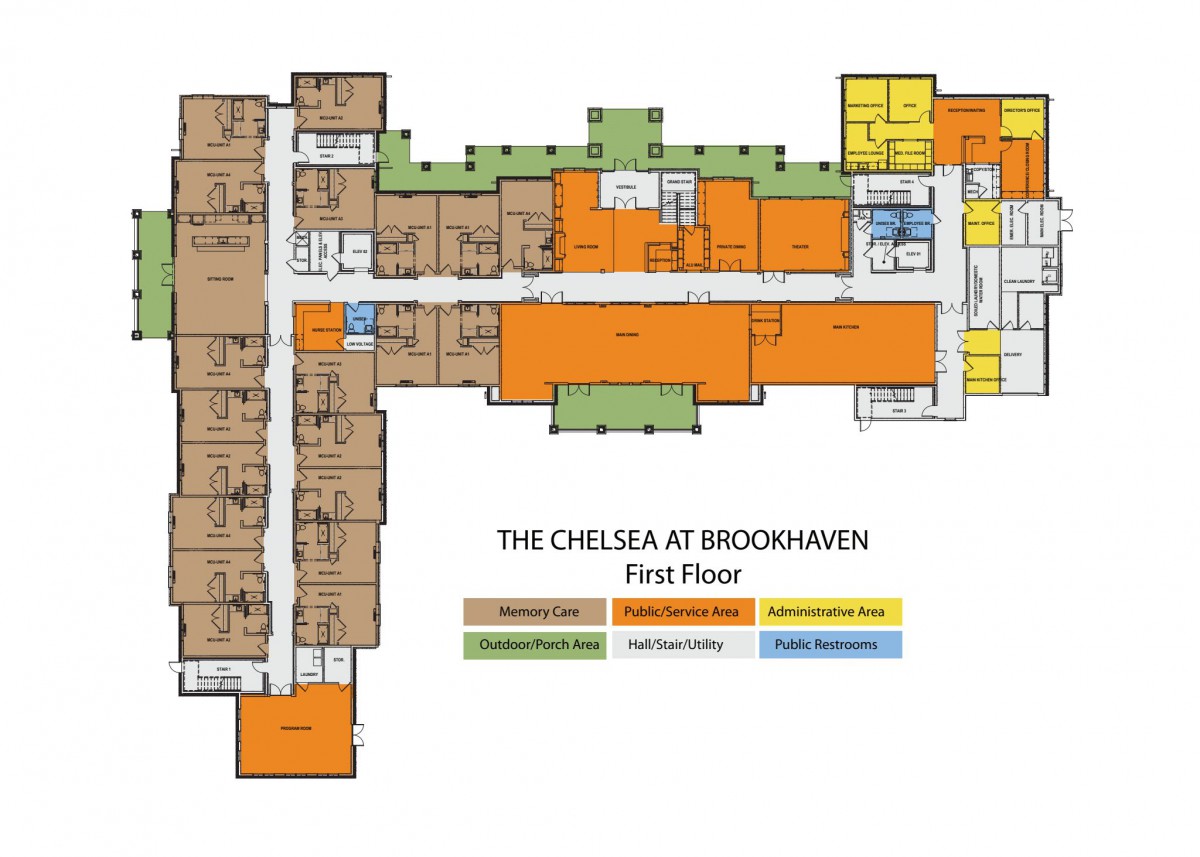 Floor Plan of The Chelsea at Brookhaven First Floor
