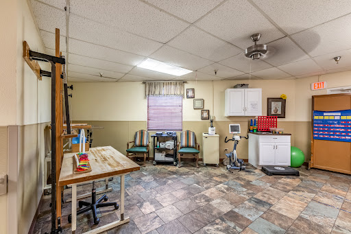 A cozy and functional medical office space designed for patient comfort.