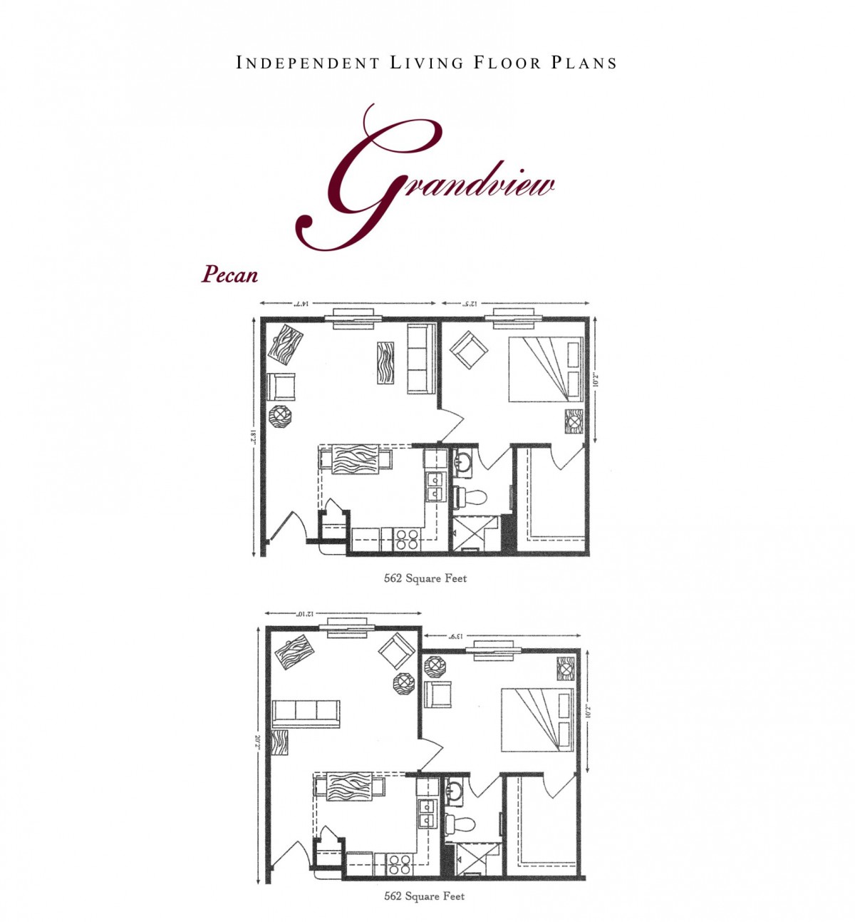A detailed floor plan of a two-story residential layout labeled 'Grandview'.