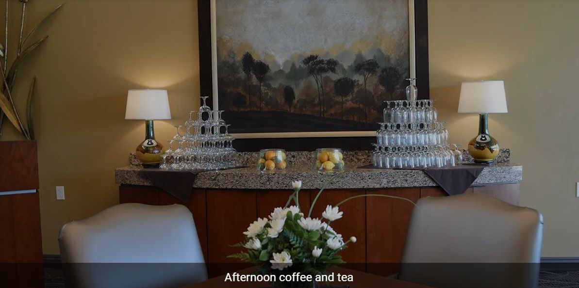 A beautifully arranged setting for afternoon coffee and tea.