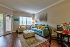 A cozy living room with a comfortable sofa, armchair, and decorative accents.