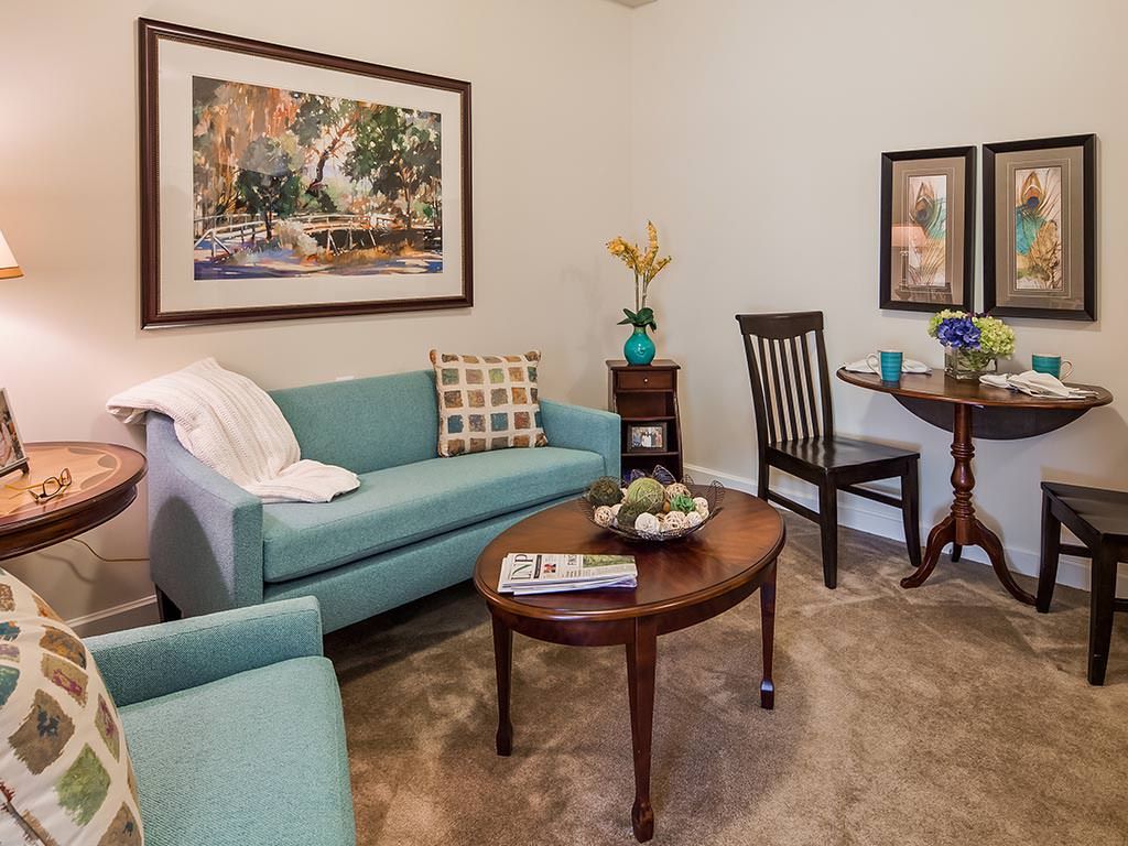 A cozy living room with comfortable seating and stylish decor.