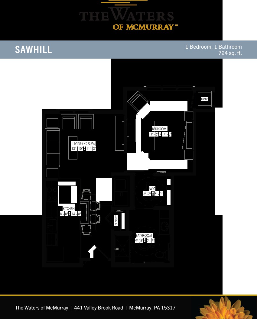 A detailed floor plan of a residential space indicating various rooms and their layout.