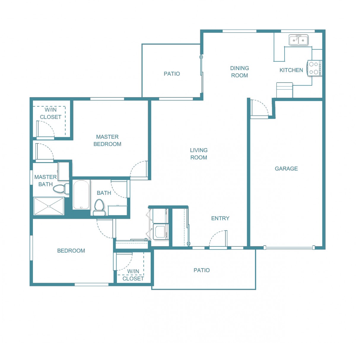 A detailed floor plan of a home showing the layout of rooms and spaces.