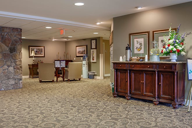 A welcoming lobby area with comfortable seating and stylish decor.