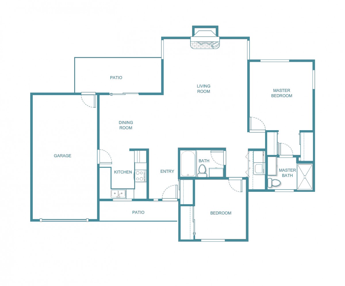 A floor plan showing the layout of a house with labeled rooms.