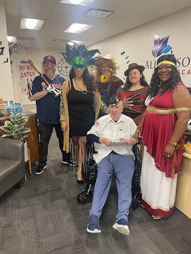 A colorful community celebration showcasing diverse costumes and festive spirit.