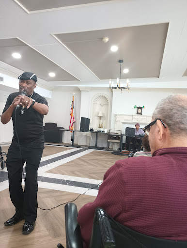 A lively performance in progress, capturing the attention of an engaged audience.