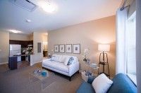 A modern and minimalist living room with a cozy sofa and stylish decor.