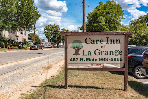 Sign for Care Inn of La Grange, located on N. Main Street.