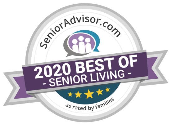 2020 Best of Senior Living Award Badge from SeniorAdvisor.com